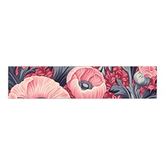Vintage Floral Poppies Velvet Scrunchie