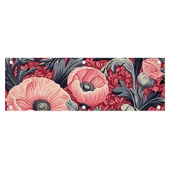 Vintage Floral Poppies Banner And Sign 6  X 2 
