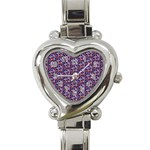 Trippy Cool Pattern Heart Italian Charm Watch Front