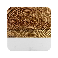 Swirl Vortex Emoji Cyclone Motion Art Marble Wood Coaster (square)