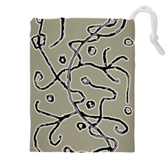 Sketchy Abstract Artistic Print Design Drawstring Pouch (5xl) by dflcprintsclothing