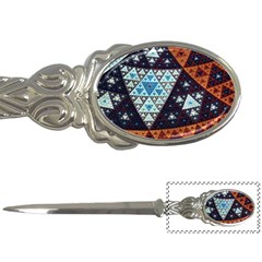 Fractal Triangle Geometric Abstract Pattern Letter Opener by Cemarart