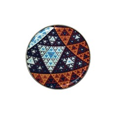 Fractal Triangle Geometric Abstract Pattern Hat Clip Ball Marker by Cemarart