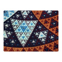 Fractal Triangle Geometric Abstract Pattern Two Sides Premium Plush Fleece Blanket (mini)