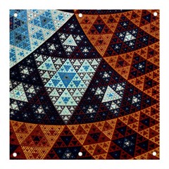 Fractal Triangle Geometric Abstract Pattern Banner And Sign 3  X 3 