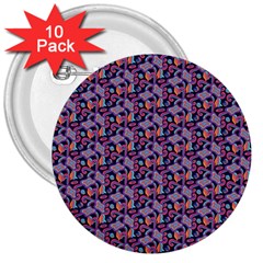 Trippy Cool Pattern 3  Buttons (10 Pack) 