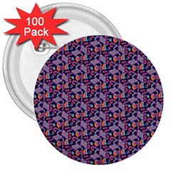 Trippy Cool Pattern 3  Buttons (100 Pack) 