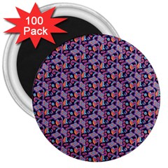 Trippy Cool Pattern 3  Magnets (100 Pack)