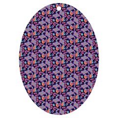 Trippy Cool Pattern Uv Print Acrylic Ornament Oval