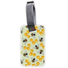 Bees Pattern Honey Bee Bug Honeycomb Honey Beehive Luggage Tag (two Sides)