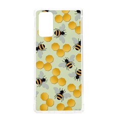 Bees Pattern Honey Bee Bug Honeycomb Honey Beehive Samsung Galaxy Note 20 Tpu Uv Case