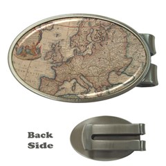 Old Vintage Classic Map Of Europe Money Clips (oval) 