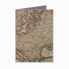 Old Vintage Classic Map Of Europe Mini Greeting Card