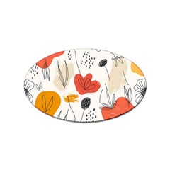 Floral Leaf Sticker Oval (10 Pack) by Ndabl3x