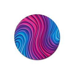 Spiral Swirl Pattern Light Circle Rubber Coaster (round)