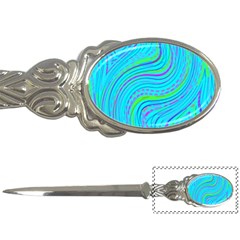 Pattern Swirl Pink Green Aqua Letter Opener