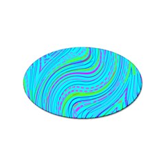 Pattern Swirl Pink Green Aqua Sticker Oval (100 Pack) by Ndabl3x