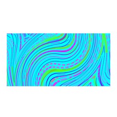 Pattern Swirl Pink Green Aqua Satin Wrap 35  X 70  by Ndabl3x
