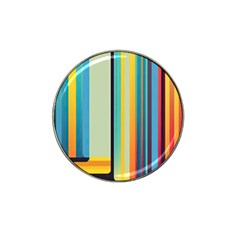 Colorful Rainbow Striped Pattern Stripes Background Hat Clip Ball Marker (4 Pack)