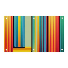 Colorful Rainbow Striped Pattern Stripes Background Banner And Sign 5  X 3 