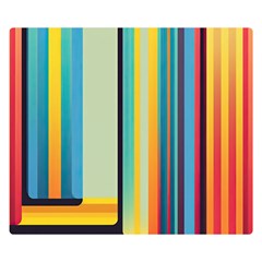 Colorful Rainbow Striped Pattern Stripes Background Premium Plush Fleece Blanket (small)