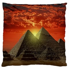 Pyramids Egypt Monument Landmark Sunrise Sunset Egyptian Standard Premium Plush Fleece Cushion Case (one Side)