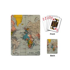 Vintage World Map Playing Cards Single Design (mini) by Proyonanggan