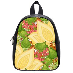 Pattern Texture Leaves School Bag (small)