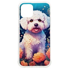 Cute Puppy With Flowers Iphone 12/12 Pro Tpu Uv Print Case