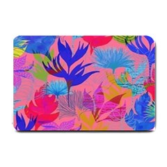 Pink And Blue Floral Small Doormat