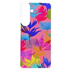 Pink And Blue Floral Samsung Galaxy S24 6 2 Inch Tpu Uv Case by Sparkle