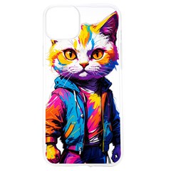 Wild Cat Iphone 15 Tpu Uv Print Case by Sosodesigns19
