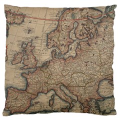 Old Vintage Classic Map Of Europe Standard Premium Plush Fleece Cushion Case (one Side)