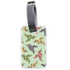 Berries Flowers Pattern Print Luggage Tag (two Sides)