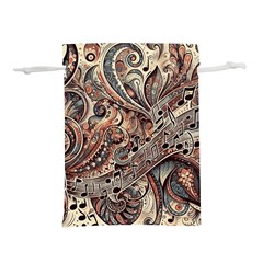 Paisley Print Musical Notes5 Lightweight Drawstring Pouch (l)