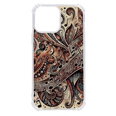 Paisley Print Musical Notes5 Iphone 13 Pro Max Tpu Uv Print Case by RiverRootz