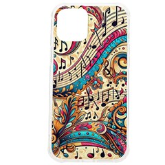 Paisley Print Musical Notes Iphone 12 Pro Max Tpu Uv Print Case by RiverRootz