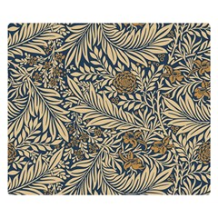 Brown Vintage Background Vintage Floral Pattern Premium Plush Fleece Blanket (small)