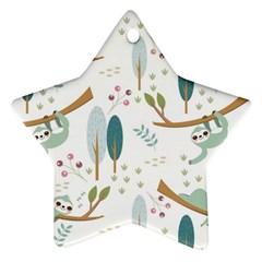 Pattern Sloth Woodland Ornament (star)