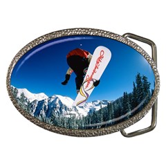 Snowboard Sport Airborne Belt Buckle by ArtsCafecom3