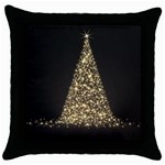 Christmas Tree Sparkle Jpg Black Throw Pillow Case Front
